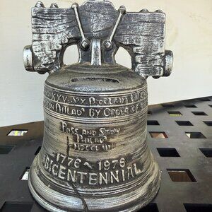Vintage 1976 Bicentennial Liberty Bell Ceramic Bank Napcoware C9341 Japan